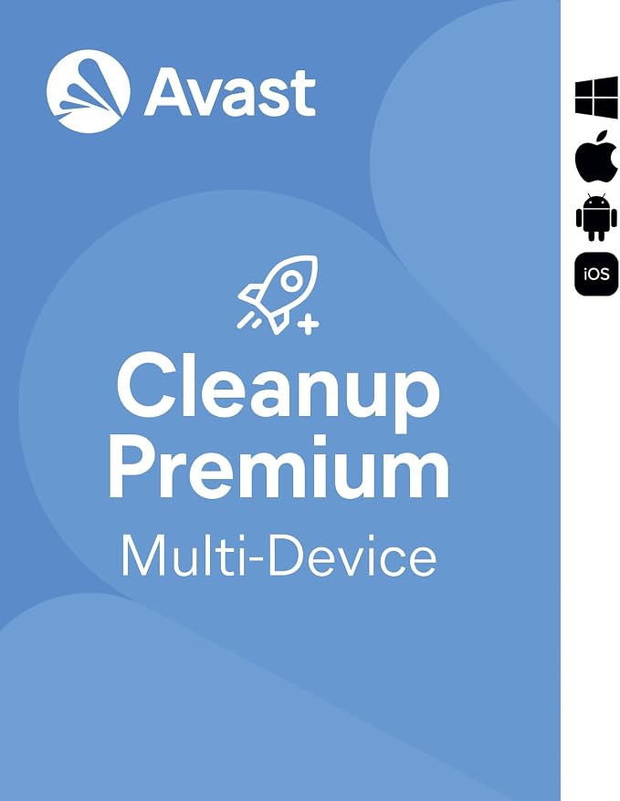 Avast Cleanup Premium 2026 - Remove Junk Files and Speed Up the System | 10 Devices | 1 Year | Windows, macOS, Android