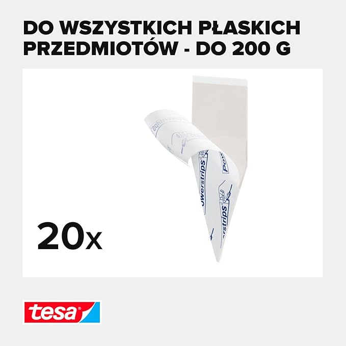 tesa Powerstrips POSTER dwustronne paski samoprzylepne do plakatów - obrazek 4