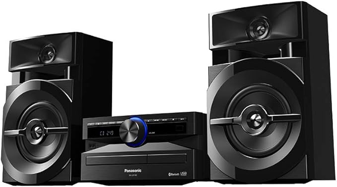 Panasonic SC-UX100 zestaw Power Audio (300W, 13cm głośnik niskotonowy, Bluetooth, CD, USB, FM, aplikacja MAX Juke, Local Preset Equalizer), czarny - obrazek 5