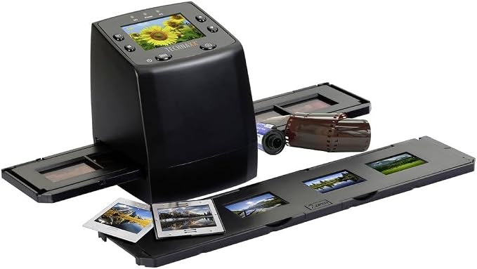 Technaxx 4166 DigiScan DS-02 skaner do negatywnych filmów i folii slajdów (gniazdo na kartę SD, wyświetlacz TFT 6.1 cm, USB 2.0)