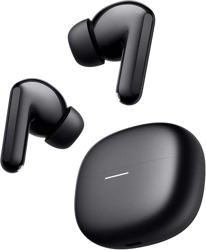 XIAOMI Redmi Buds 8 Prawdziwe bezprzewodowe słuchawki Bluetooth, aktywna redukcja szumów, 50 dB, 3 mikrofony AI, dynamiczny głośnik 11 mm, dźwięk Hi-Res, autonomia do 11h+44h, IP54, czarne