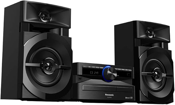 Panasonic SC-UX100 zestaw Power Audio (300W, 13cm głośnik niskotonowy, Bluetooth, CD, USB, FM, aplikacja MAX Juke, Local Preset Equalizer), czarny - obrazek 6