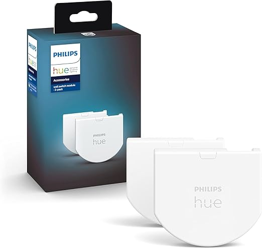 Philips Hue Wall Switch Module (2 szt.) Inteligentny moduł włącznika ściennego, wygodne sterowanie, więcej możliwości inteligentnego oświetlenia
