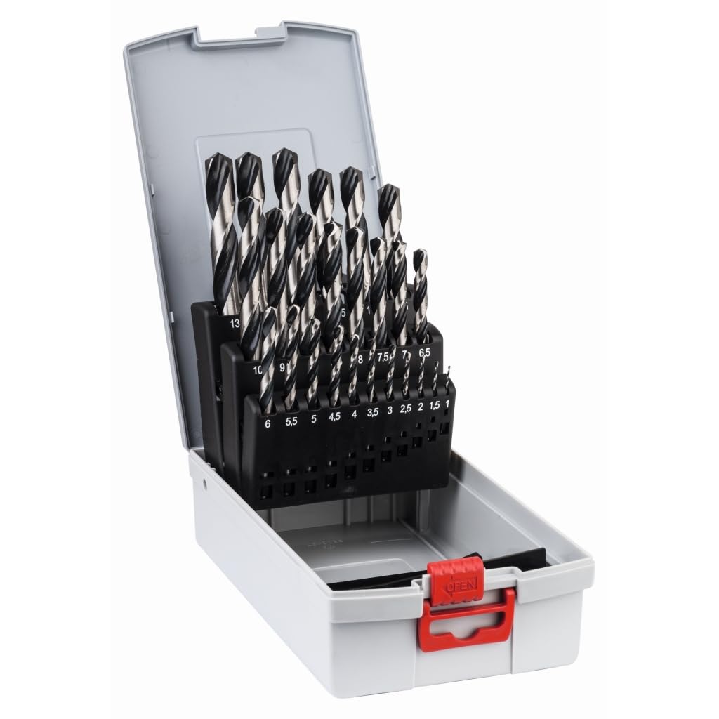 Bosch Professional 25-częściowy zestaw wierteł do metalu HSS PointTeQ ProBox (do stali, Ø 1–13 mm, osprzęt do wiertarko-wkrętarki i stojaka wiertarskiego) - obrazek 2