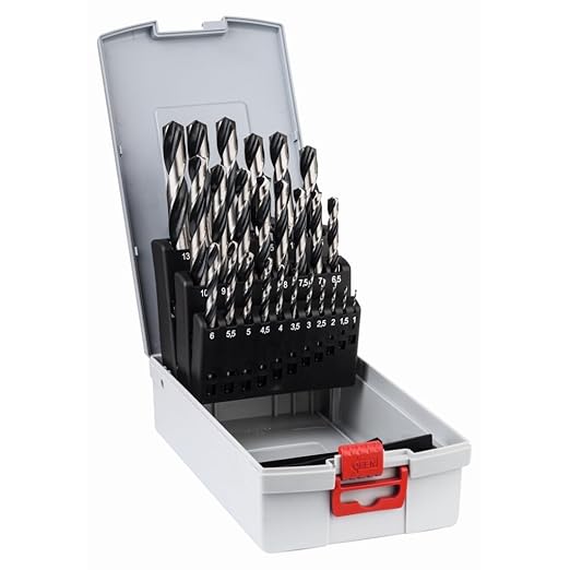 Bosch Professional 25-częściowy zestaw wierteł do metalu HSS PointTeQ ProBox (do stali, Ø 1–13 mm, osprzęt do wiertarko-wkrętarki i stojaka wiertarskiego)