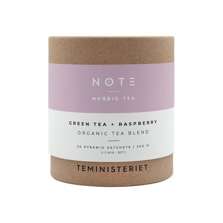Teministeriet - herbata zielona NOTE Green Tea Raspberry EKO 20 saszetek