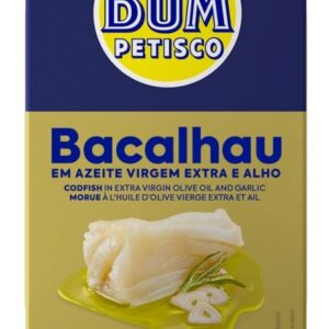 DORSZ Z CZOSNKIEM W OLIWIE Z OLIWEK EXTRA VIRGIN 120 g - BOM PETISCO