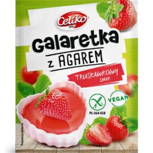 GALARETKA Z AGAREM O SMAKU TRUSKAWKOWYM BEZGLUTENOWA 45 g - CELIKO