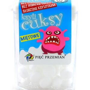 CUKIERKI Z KSYLITOLU KSYLICUKSY O SMAKU MIĘTOWYM BEZGLUTENOWE 13 g - PIĘĆ PRZEMIAN