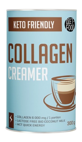 DODATEK DO KAWY COLLAGEN CREAMER MCT KETO 300 g - DIET-FOOD