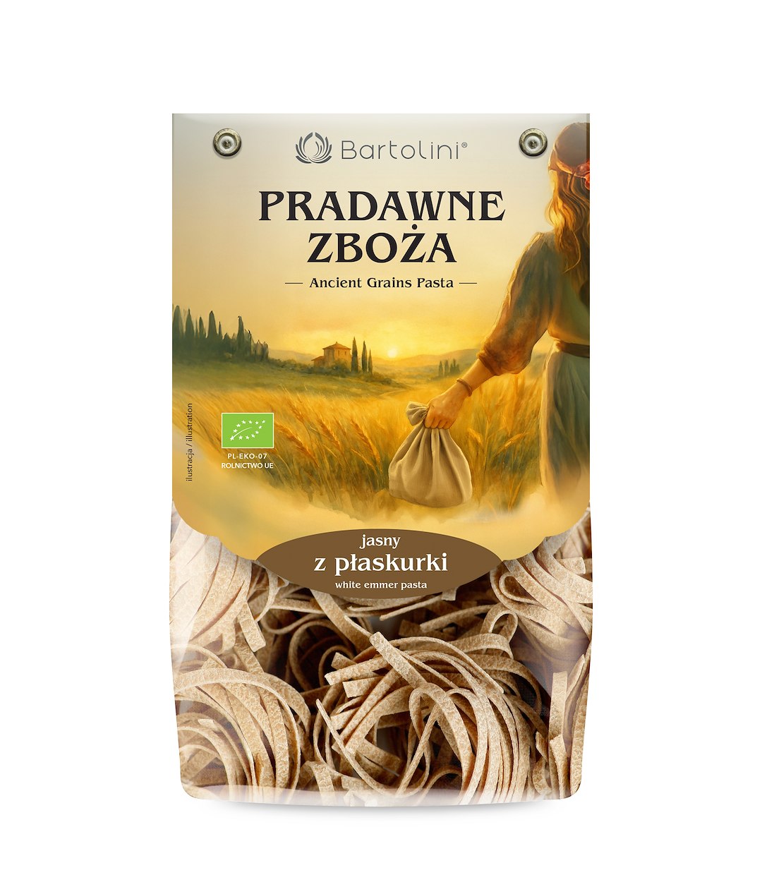 MAKARON (Z PŁASKURKI) GNIAZDA TAGLIATELLE BIO 250 g - BARTOLINI (PRADAWNE ZBOŻA)