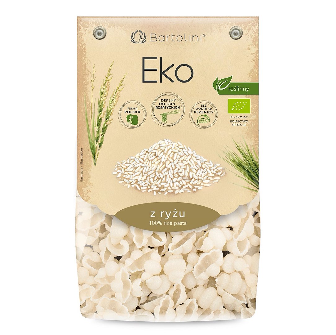 MAKARON (RYŻOWY) MUSZELKI BIO 250 g - BARTOLINI