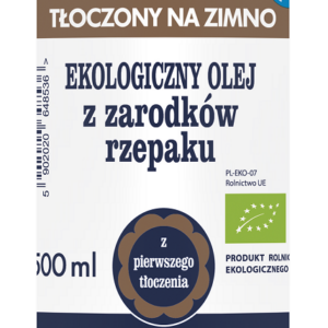 OLEJ Z ZARODKÓW RZEPAKU O SMAKU MASŁA TŁOCZONY NA ZIMNO BIO 500 ml - OLANDIA