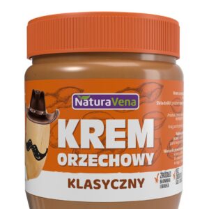 KREM ORZECHOWY KLASYCZNY 100 % BEZ DODATKU SOLI I CUKRÓW 340 g - NATURAVENA
