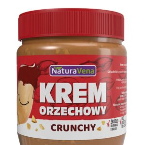 KREM ORZECHOWY CRUNCHY 100 % BEZ DODATKU SOLI I CUKRÓW 340 g - NATURAVENA