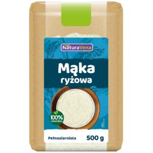 MĄKA RYŻOWA PEŁNOZIARNISTA BEZGLUTENOWA 500 g - NATURAVENA