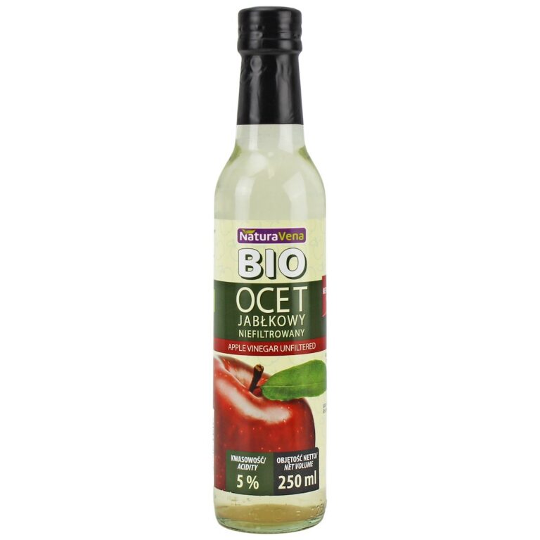 OCET JABŁKOWY 5 % NIEFILTROWANY  BIO 250 ml – NATURAVENA