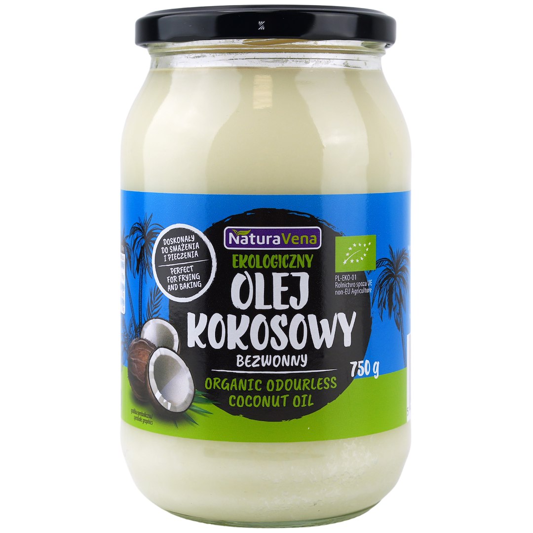 OLEJ KOKOSOWY BEZWONNY BIO 830 ml - NATURAVENA