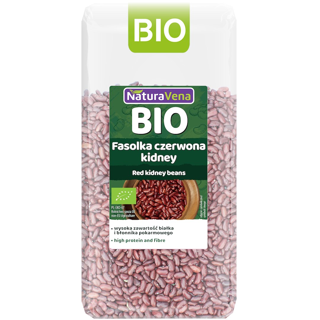 FASOLKA CZERWONA KIDNEY BIO 400 g - NATURAVENA
