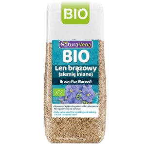 LEN BRĄZOWY (SIEMIĘ LNIANE) BIO 250 g - NATURAVENA