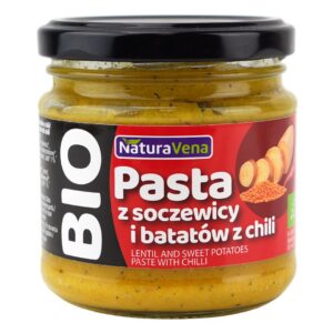 PASTA Z SOCZEWICY I BATATÓW Z CHILI BIO 185 g - NATURAVENA
