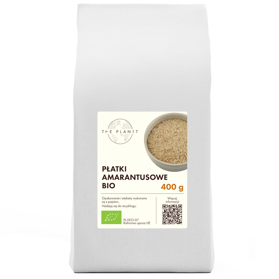 PŁATKI AMARANTUSOWE BIO 400 g - THE PLANET