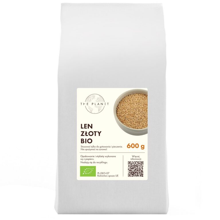 LEN ZŁOTY (SIEMIĘ LNIANE) BIO 600 g – THE PLANET