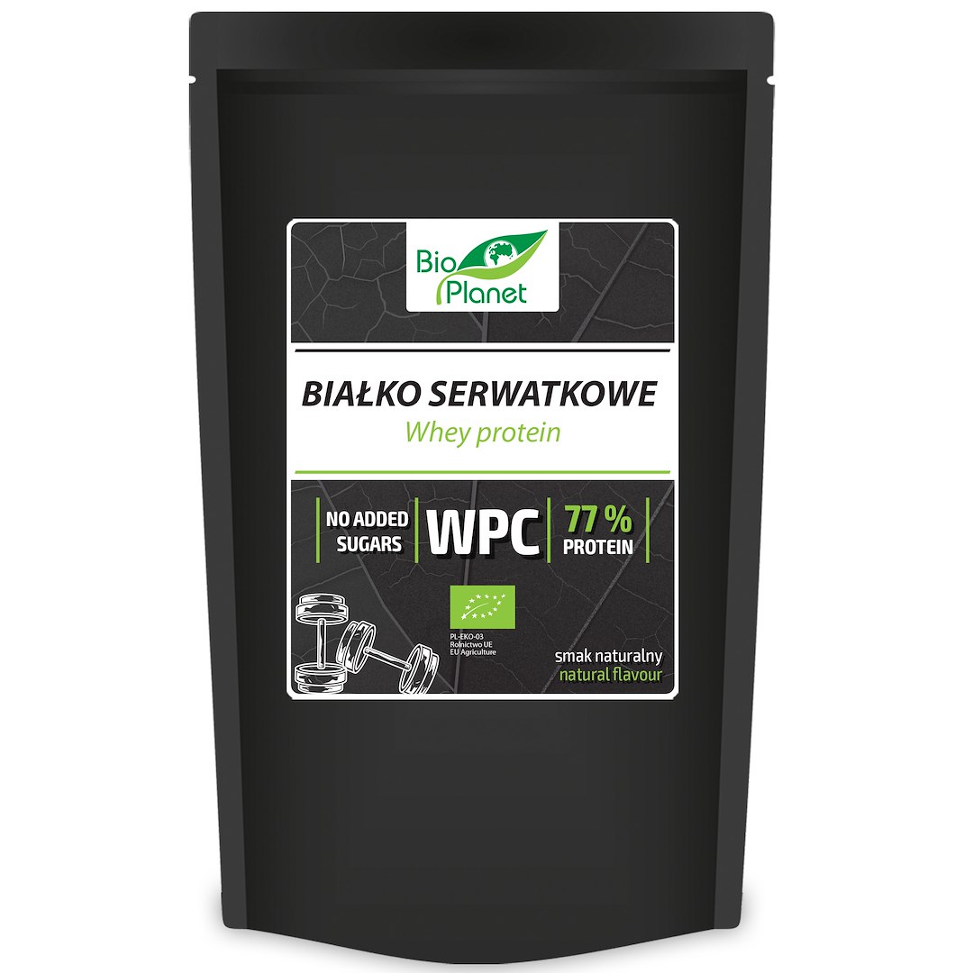 BIAŁKO SERWATKOWE NATURALNE (KONCENTRAT WPC 77) BIO 150 g - BIO PLANET