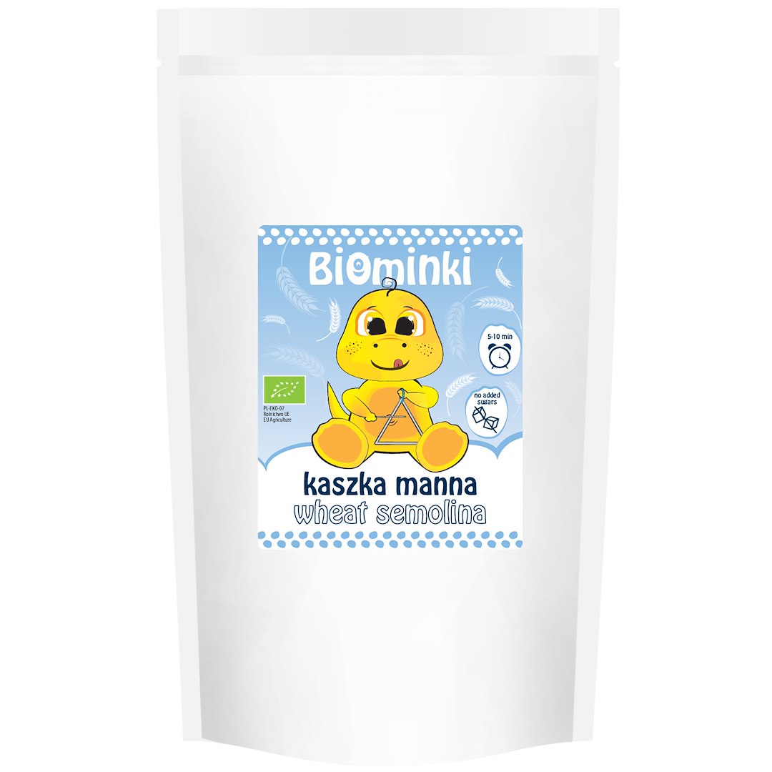 KASZKA MANNA BEZ DODATKU CUKRÓW BIO 500 g - BIOMINKI