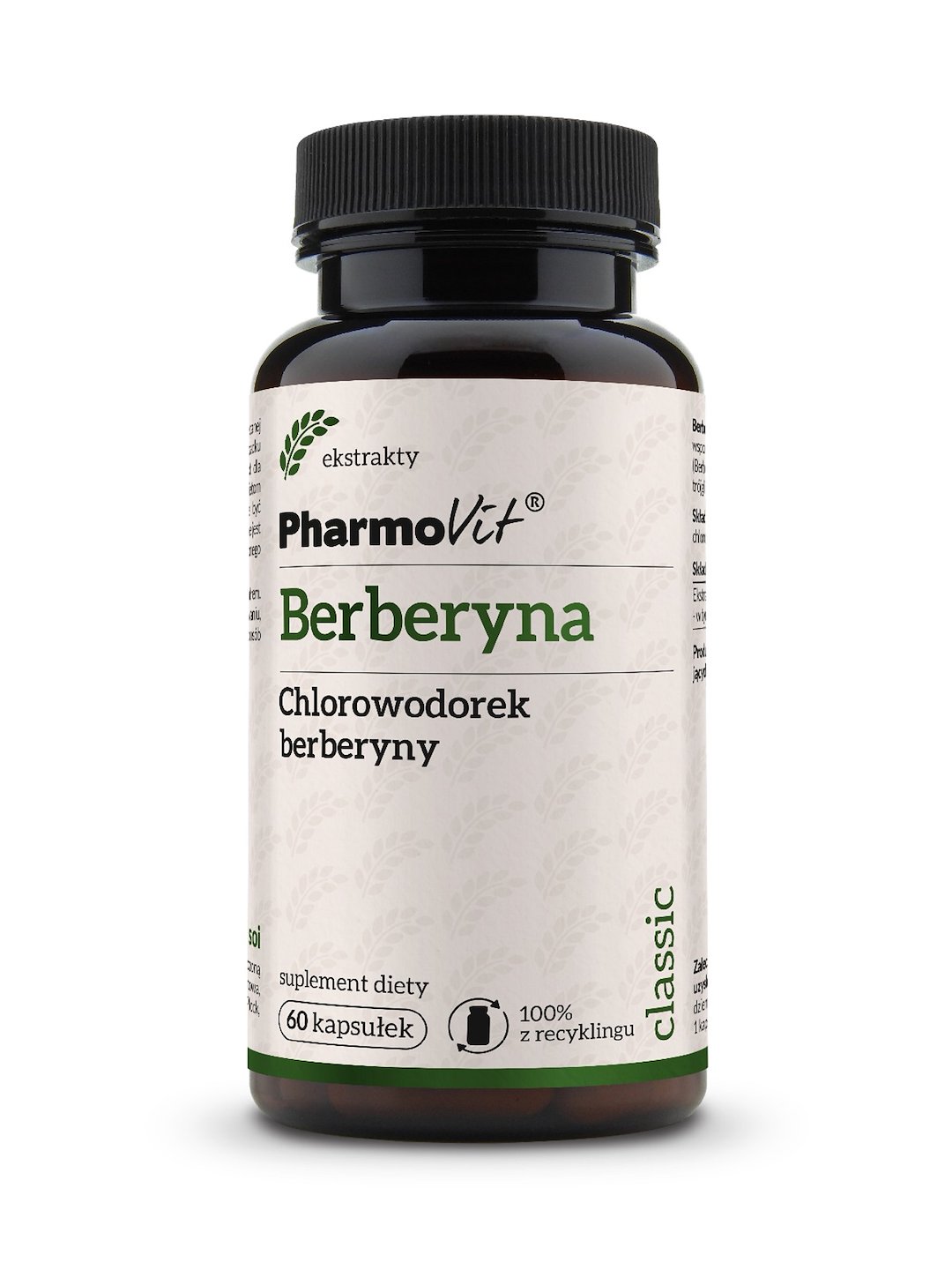 BERBERYNA HCL (388 mg) BEZGLUTENOWA 60 KAPSUŁEK - PHARMOVIT (CLASSIC)