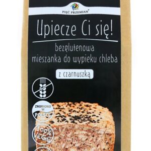 MIESZANKA DO WYPIEKU CHLEBA Z CZARNUSZKĄ BEZ DODATKU CUKRÓW BEZGLUTENOWA 500 g - PIĘĆ PRZEMIAN