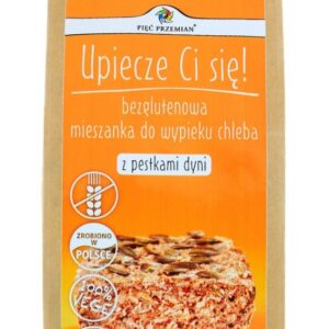 MIESZANKA DO WYPIEKU CHLEBA Z PESTKAMI DYNI BEZ DODATKU CUKRÓW BEZGLUTENOWA 500 g - PIĘĆ PRZEMIAN