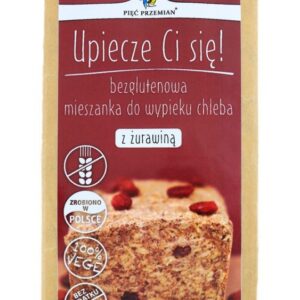 MIESZANKA DO WYPIEKU CHLEBA Z ŻURAWINĄ BEZGLUTENOWA 500 g - PIĘĆ PRZEMIAN