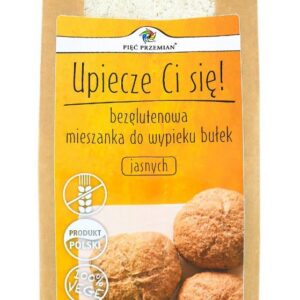 MIESZANKA DO WYPIEKU BUŁEK JASNYCH BEZ DODATKU CUKRÓW BEZGLUTENOWA 400 g - PIĘĆ PRZEMIAN