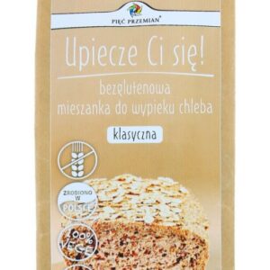 MIESZANKA DO WYPIEKU CHLEBA KLASYCZNA BEZ DODATKU CUKRÓW BEZGLUTENOWA 420 g - PIĘĆ PRZEMIAN