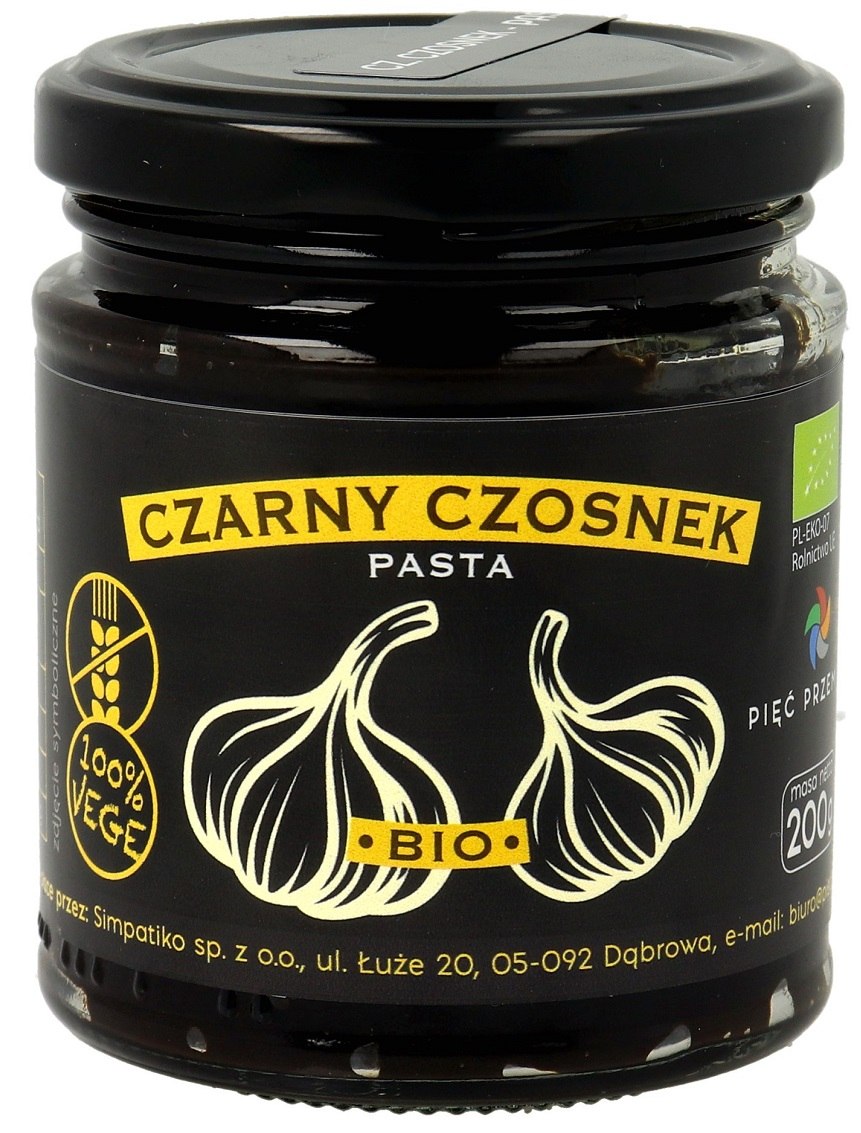 PASTA Z CZARNEGO CZOSNKU BEZGLUTENOWA BIO 200 g - PIĘĆ PRZEMIAN