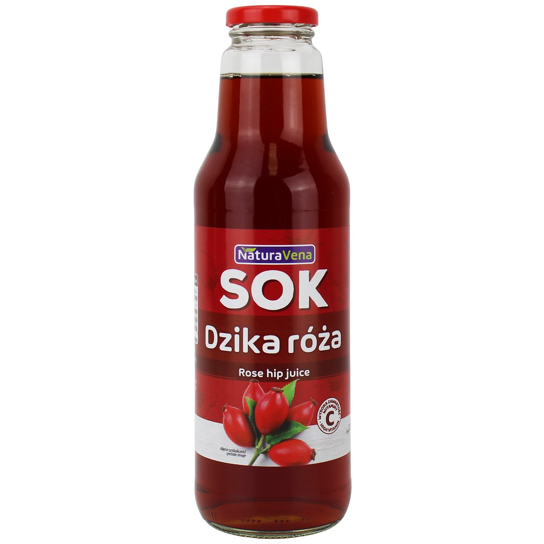 SOK Z DZIKIEJ RÓŻY 750 ml - NATURAVENA