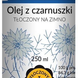OLEJ Z CZARNUSZKI NIEFILTROWANY TŁOCZONY NA ZIMNO 250 ml - OLANDIA