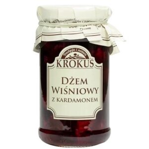 DŻEM WIŚNIOWY Z KARDAMONEM O OBNIŻONEJ ZAWARTOŚCI CUKRU BEZGLUTENOWY 235 g - KROKUS