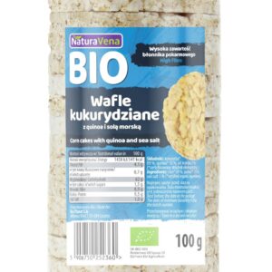 WAFLE KUKURYDZIANE Z QUINOA I SOLĄ MORSKĄ BIO 100 g - NATURAVENA