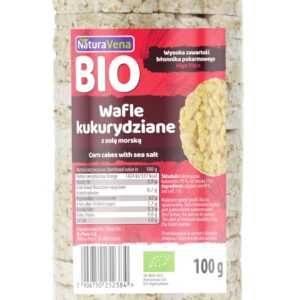WAFLE KUKURYDZIANE Z SOLĄ MORSKĄ BIO 100 g - NATURAVENA