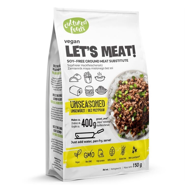 ZAMIENNIK MIĘSA MIELONEGO BEZ PRZYPRAW BEZGLUTENOWY 150 g – CULTURED FOODS