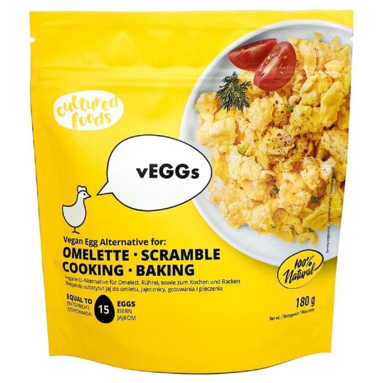 ROŚLINNY ZAMIENNIK 15 JAJ DO JAJECZNICY, OMLETU, QUICHE I INNYCH DAŃ JAJECZNYCH BEZGLUTENOWY 180 g – CULTURED FOODS