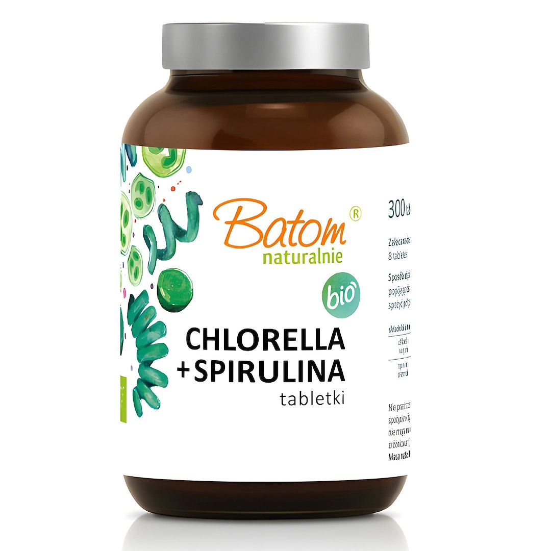 CHLORELLA + SPIRULINA BIO 240 TABLETEK - BATOM