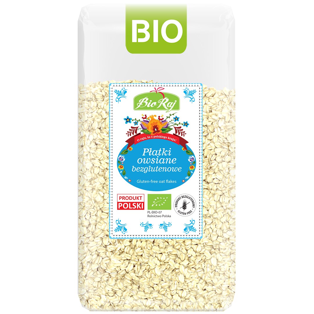 PŁATKI OWSIANE BEZGLUTENOWE BIO (POLSKA) 350 g - BIO RAJ