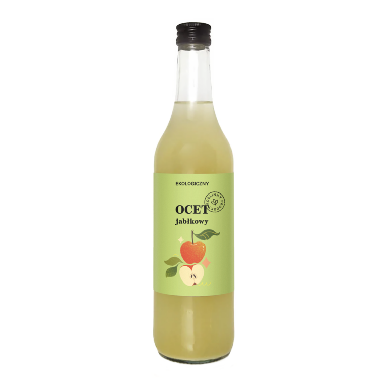 OCET JABŁKOWY 4 % NIEFILTROWANY  BIO 500 ml – DELIKATNA