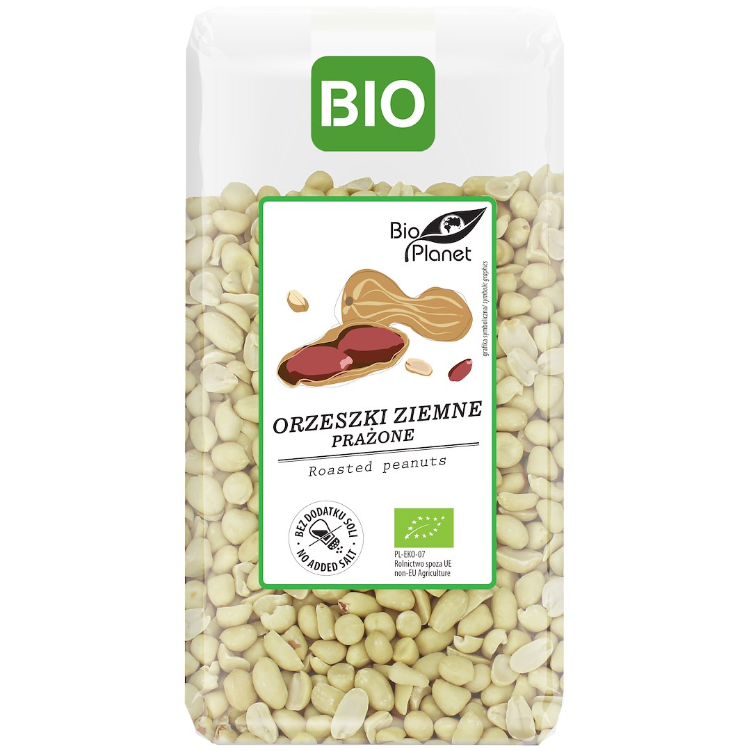 ORZESZKI ZIEMNE PRAŻONE BEZ SOLI BIO 350 g - BIO PLANET