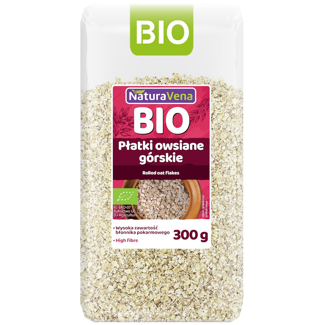 PŁATKI OWSIANE GÓRSKIE BIO 300 g - NATURAVENA