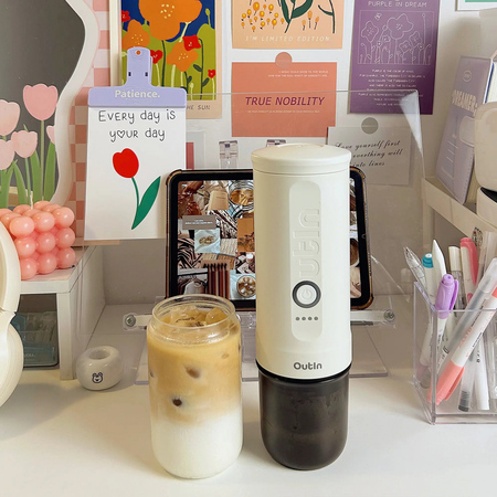 Outin - Nano Espresso Maker - Przenośny ekspres Pearl White - obrazek 2