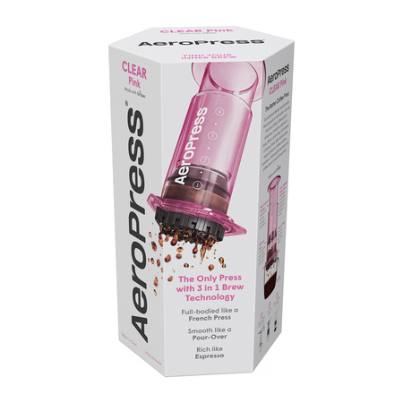 AeroPress Clear Pink - Zaparzacz do kawy różowy - obrazek 4
